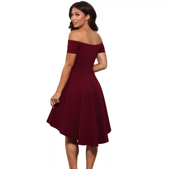 Florence Dress in Burgundy - Picture 2 of 4